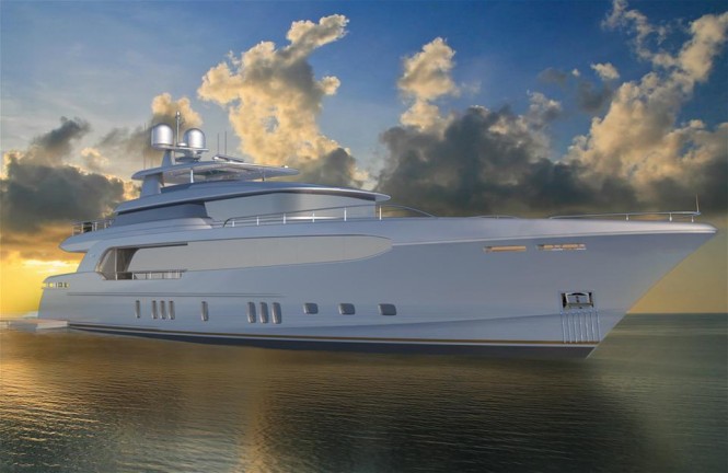 Luxury motor yacht Burger 128 design