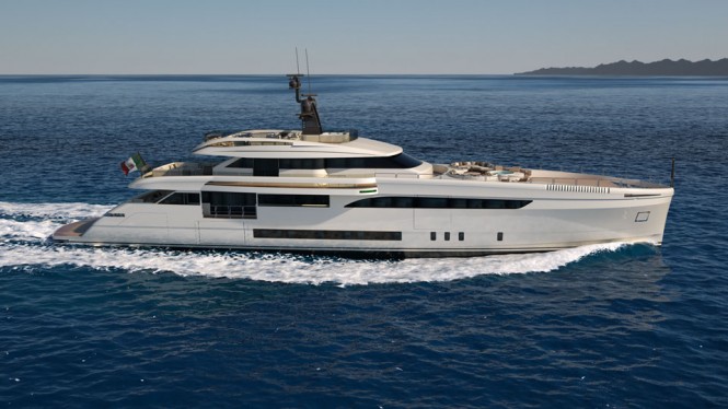 Luxury yacht Wider 165 - side view