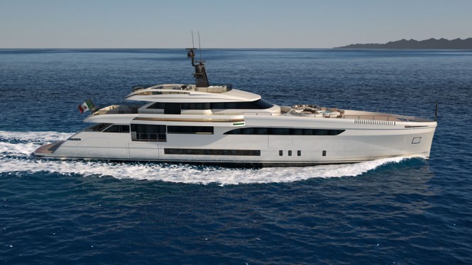 Luxury yacht Wider 165 - side view Luxury yacht Wider 165 - side view