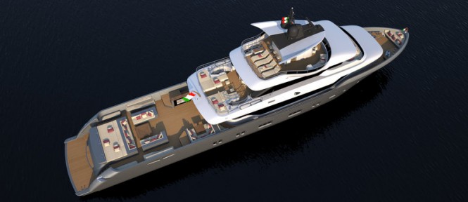 Oceanic Yachts 140 superyacht Hull no. 1 - Top view