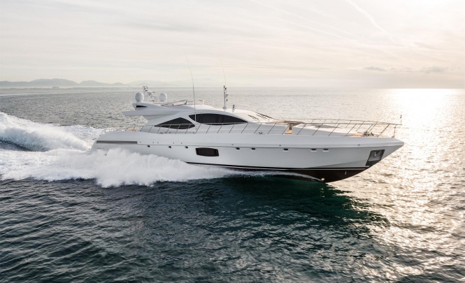 Overmarine superyacht Mangusta 110 at full speed
