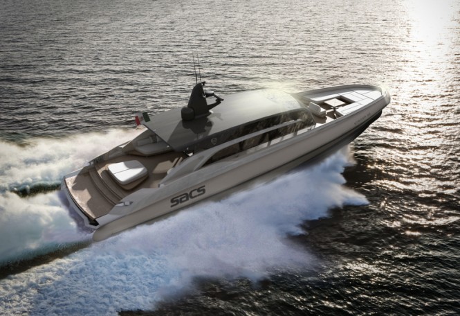 Sacs Strider 22 superyacht tender concept from above