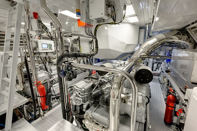 Seakeeper M26000 gyro stabilizer aboard Mangusta 110 Yacht