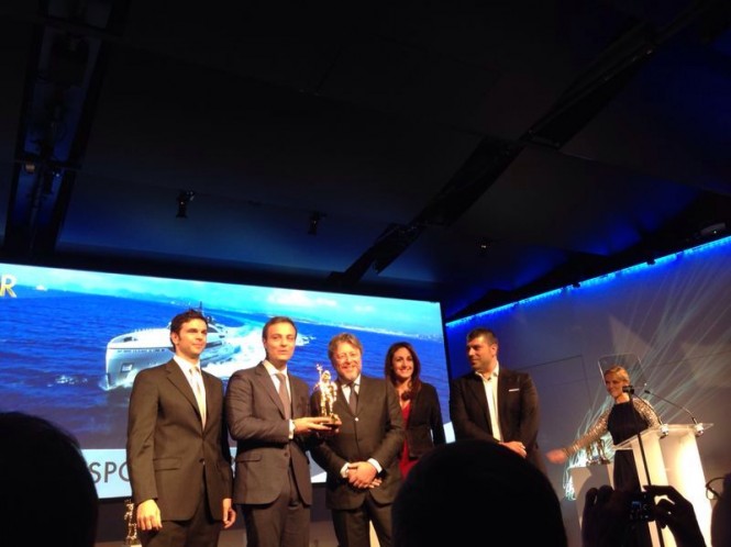 ShowBoats Design Award 2014 for Columbus 40s Hybrid Yacht by Palumbo