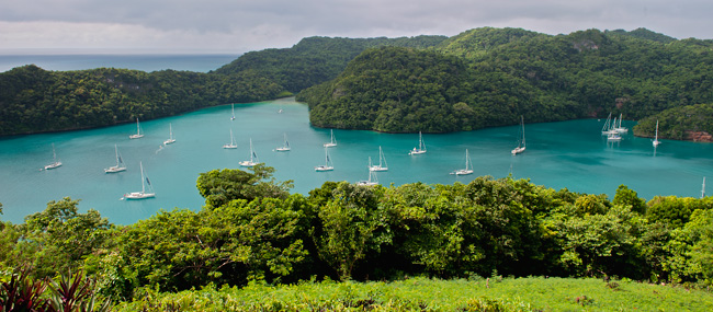 The Oyster World Rally fleet in Fiji