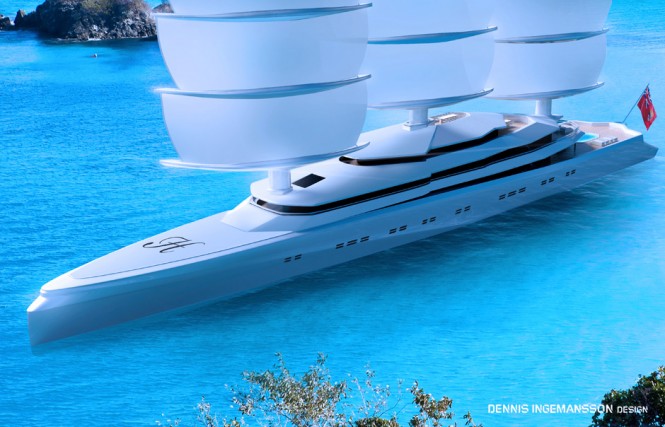120m mega yacht Mariya design by Dennis Ingemansson