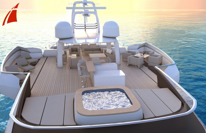40m QuadraDeck Yacht - Sky Terrace Open