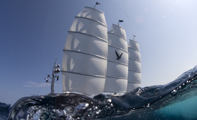 88m Perini Navi charter yacht The Maltese Falcon - Photo by Carlo Borlenghi