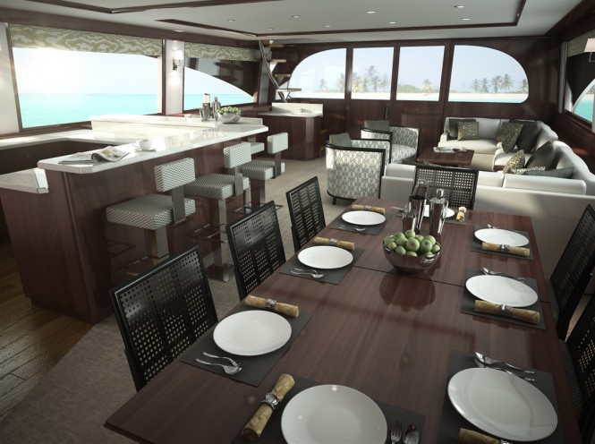 92C superyacht - Dining