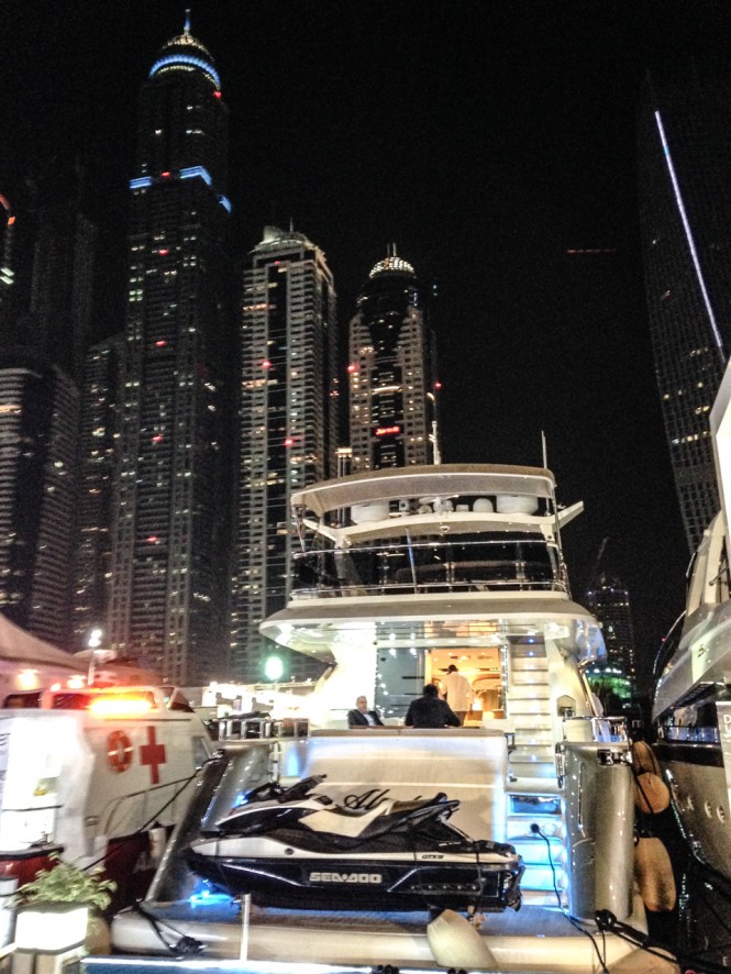 Amer 92 Deluxe superyacht being showcased by Permare at the 2014 DIBS