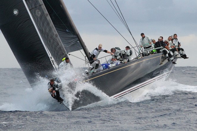 Line honours victory for Hap Fauth's American Mini Maxi, Bella Mente in action during the recent  RORC Caribbean 600 - Credit: Tim Wright/photoaction.com