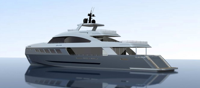 CM42 superyacht design - aft view