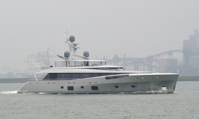 COMO superyacht during her sea trials - Photo by Kees Torn