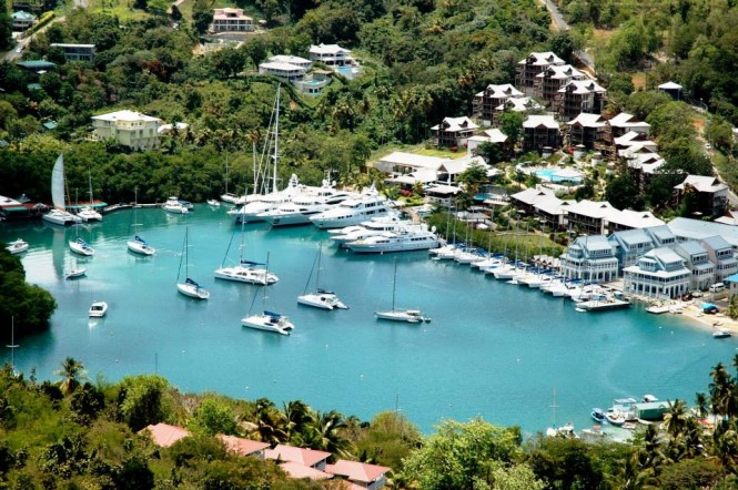 Capella Marina at Marigot Bay in the popular Caribbean yacht charter destination - Saint Lucia