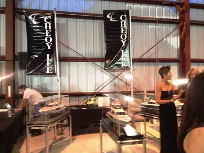 Cheoy Lee Alpha Express Yacht Display at Dupont Hanger Party