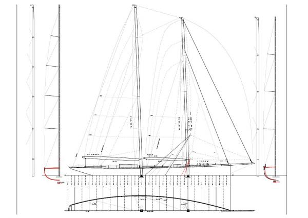 Dona Francisca Yacht - Sail plan - Image courtesy of Doyle Sails NZ