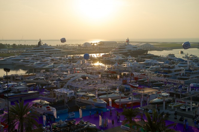 Dubai International Boat Show 2014 from above