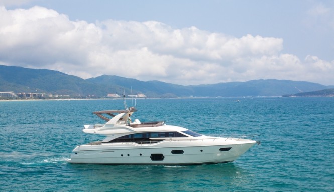 Ferretti Yachts 690 in the “Tai He Ban by Ferretti” special edition