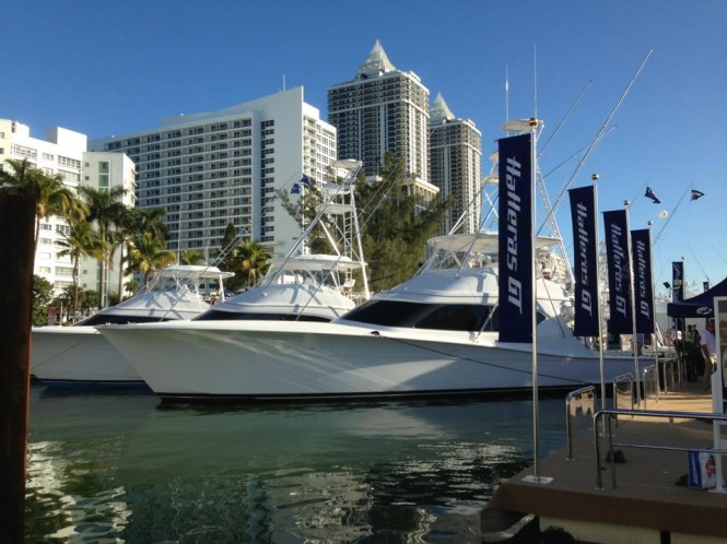 Hatteras Yachts at the 2014 Miami Boat Show Hatteras Yachts at the 2014 Miami Boat Show