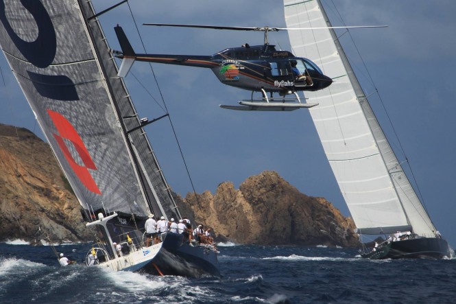 Luxury superyachts competing at the 2014 Loro Piana Caribbean Regatta and Rendezvous