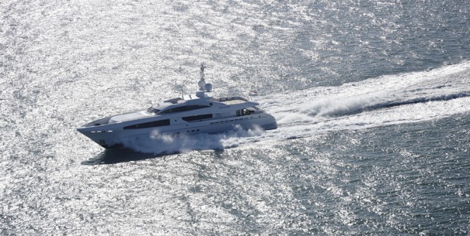 Luxury yacht Galatea under sea trials - Image credit to Dick Holthuis
