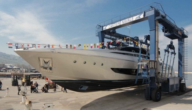 Luxury yacht MYTHOS at launch
