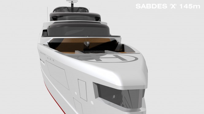 Luxury yacht 'Project X' - front view