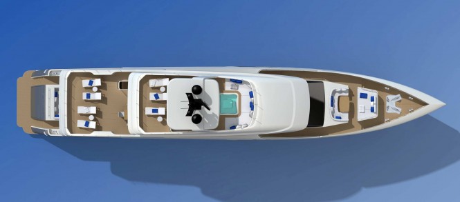 Motor yacht CM42 concept - upview