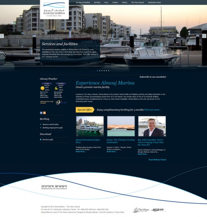 New website launched by Mourjan Marinas-operated Almouj Marina
