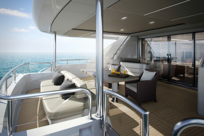 PRINCESS 35M SUPERYACHT - Cockpit - Image courtesy of Princess Yachts International Plc