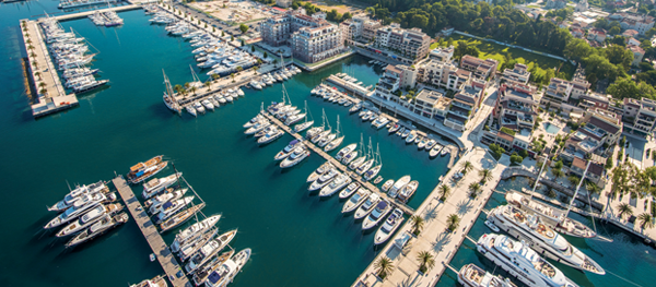 Porto Montenegro in the popular Eastern Mediterranean yacht charter location - Montenegro