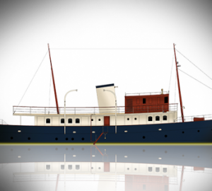 ROSSINAVI FR029 Taransay Yacht Hull and Superstructure moved by crane