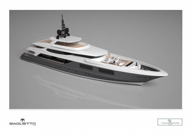 Rendering of new 54m Baglietto superyacht designed by Francesco Paszkowki