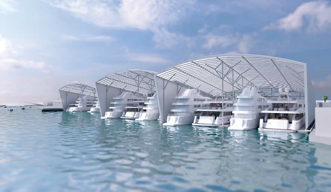 Rendering of new Miami Mega Yacht Marina - Image credit to HCD Construction Group