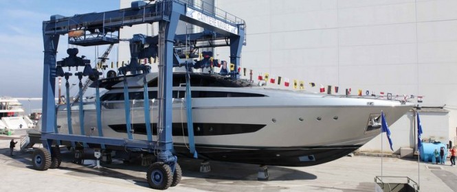 Riva 122 superyacht Mythos at CRN Ancona