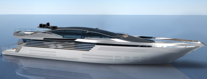 Superyacht Atlantic concept - side view