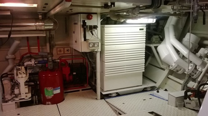 The main electrical distribution system aboard sailing yacht MYSTERE