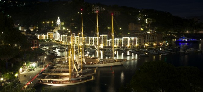 The popular Meditteranean yacht charter location - Portofino in Italy