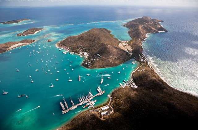 Yachts left YCCS Marina following a 'Round Virgin Gorda' Course on Day 1 and 2. Jeff Brown / Superyacht Media