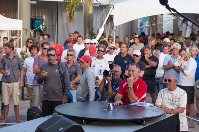 2014 Les Voiles de St. Barth Skipper's Briefing - Photo by Christophe Jouany