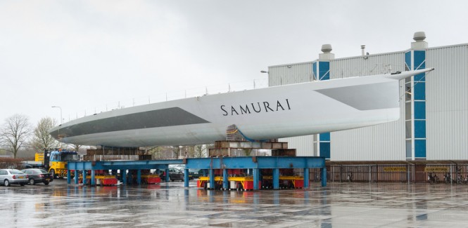 43m superyacht SAMURAI (ex Mari Cha IV) at Royal Huisman - Photo credit to Hand Westerink