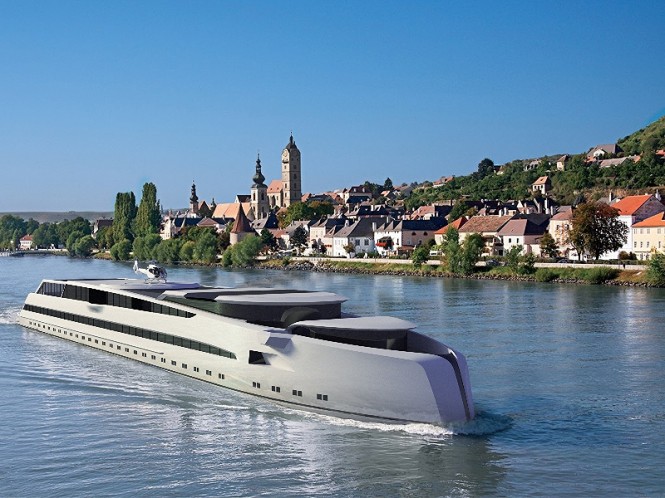 A preliminary design for a Luxury River Yacht unveiled by Dorries Yachts