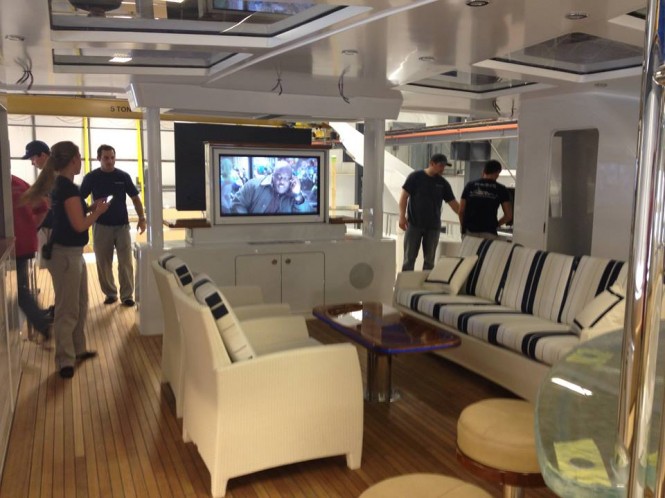 Aboard Magic Yacht - Image credit to Front Street Shipyard