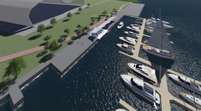Aerial view of Horizon City Marina