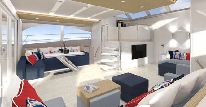 Fifth 60 Sunreef Power Yacht - Semi open saloon