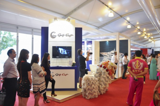 Gulf Craft stand at the 2014 Singapore Yacht Show