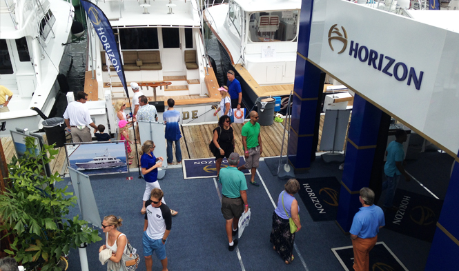 Horizon's stand at the 2014 Palm Beach Boat Show