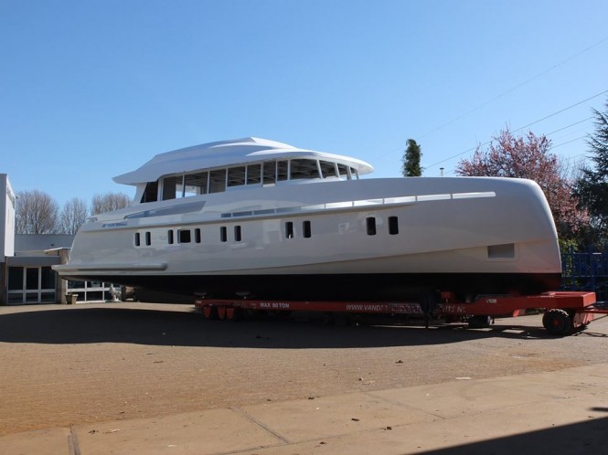 Hull of motor yacht S-78 Side View