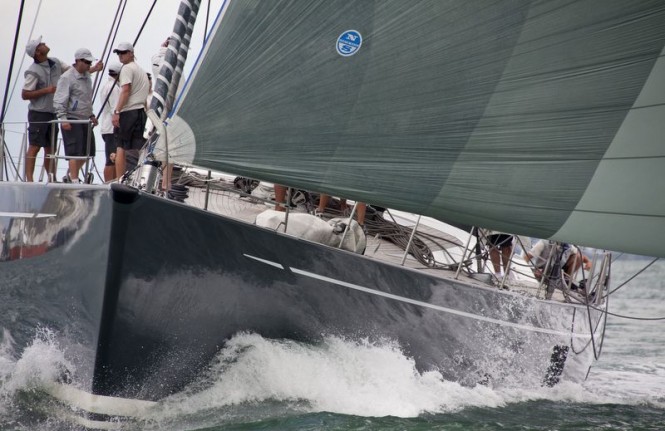 Luxury sailing yacht Silvertip at the NZ Millennium Cup