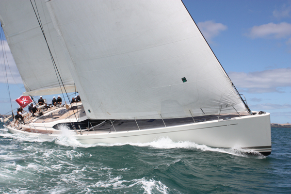 Luxury superyacht Zefiro under sail